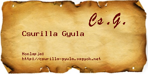 Csurilla Gyula névjegykártya